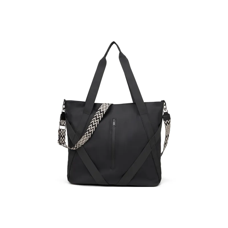 TAKI PU Crossbody Bag Shoulder Bag Regular Unisex Black/Gray Brown-0