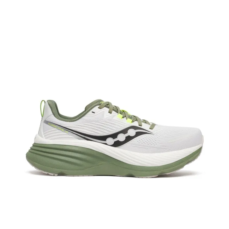 Saucony Hurricane 24 White Olivine-1
