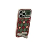 Electroplated Full-View Window-Silver[Diamond Pattern Heart+Stands]