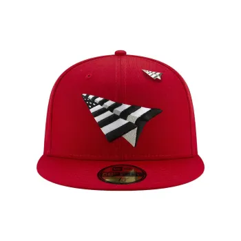New Era X Paper Planes Crimson Crown Fitted Hat