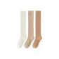[Calf Socks 3-Pack]White+Khaki+Coffee