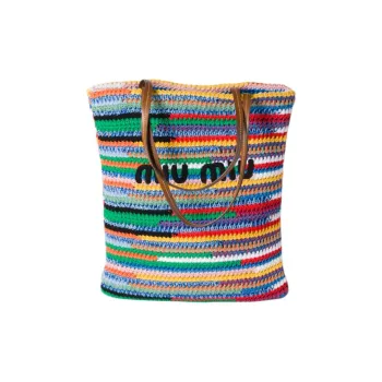MIU MIU Polyester Tote Bag Shopping Bag Handbag Women's Multicolor