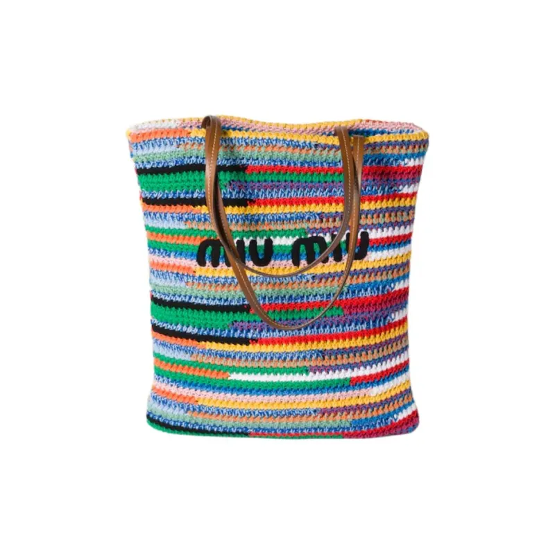 MIU MIU Polyester Tote Bag Shopping Bag Handbag Women's Multicolor-0