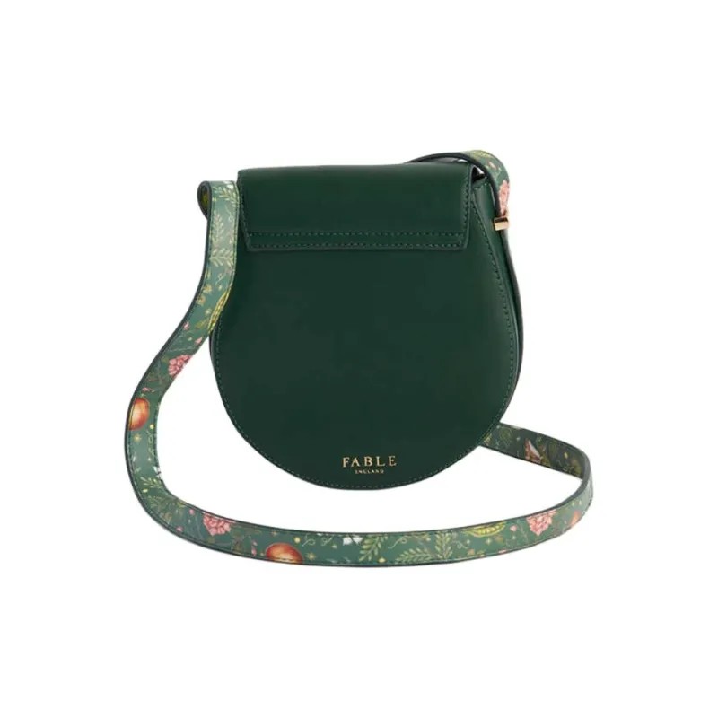 Fable PU Saddle Bag Crossbody Shoulder Bag Medium Size Women's Green-2