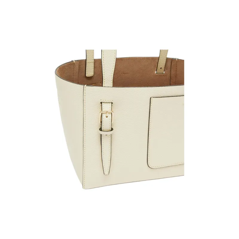 Valextra Millepunte Calfskin One Shoulder Handbag Extra Mini Women's Pegamona White-4