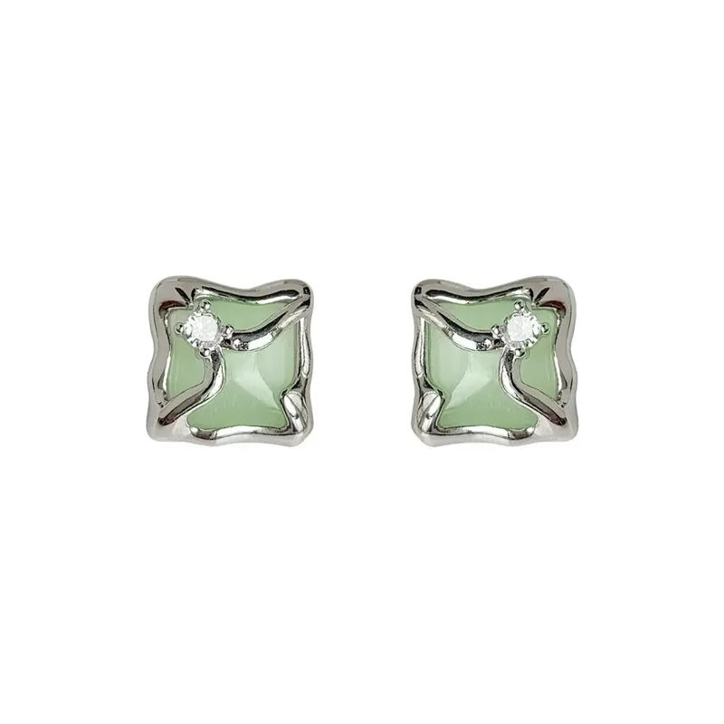 QIANFANGDAHUANGYE Zircon Stud Earrings Women's-0