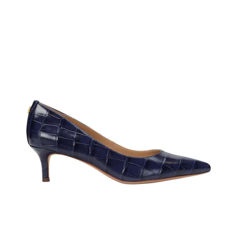 LAUREN RALPH LAUREN Adrienne Slim Heel High Heels 5cm Women's Marine Blue-1