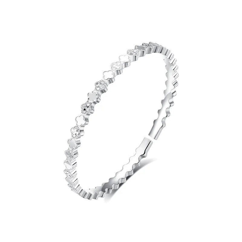 YASHENGZHUBAO 999 Fine Silver Bangles Women's-0