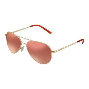 Polaroid Metal Aviator Sunglasses Unisex Gold