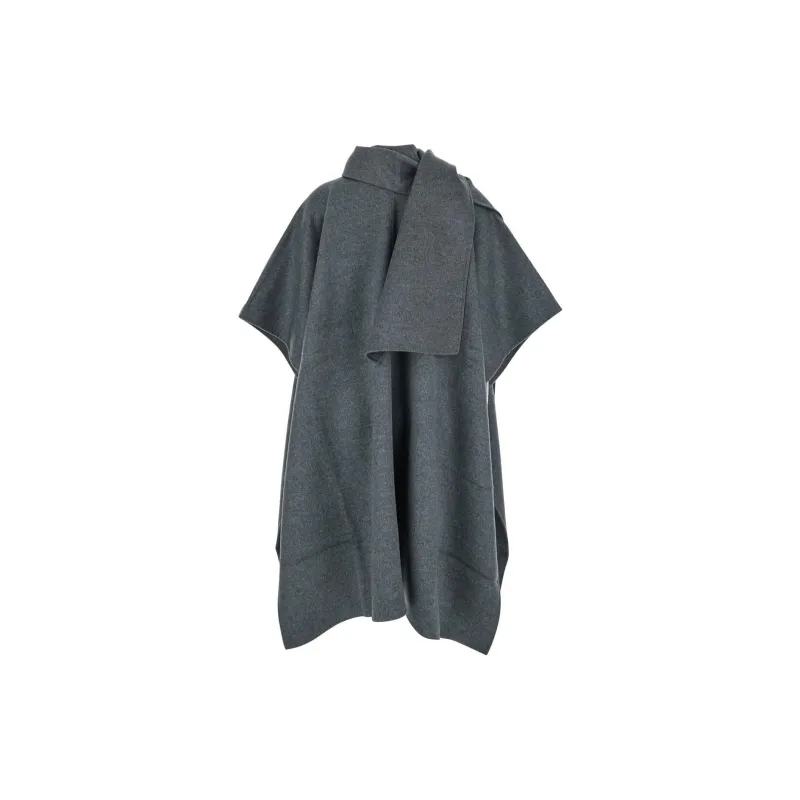 TOTEME Scarf Detailed Short Sleeved Cape-1