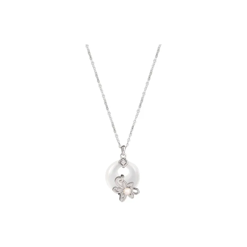 Emerald Chalcedony Jade Necklaces Women's-0