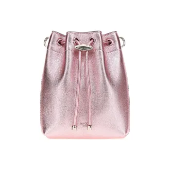 Jimmy Choo Lambskin Bucket Bag, Shoulder Bag Regular Women's Pink