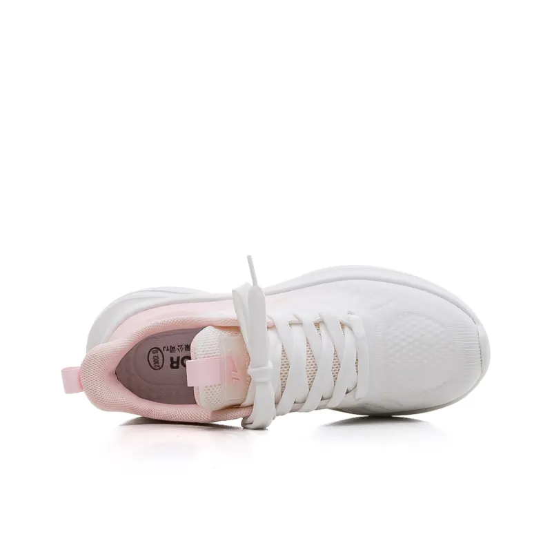 Warrior Lightweight Rebound Low Top Casual Long Distance Running Running Shoes Women's White Pink-3