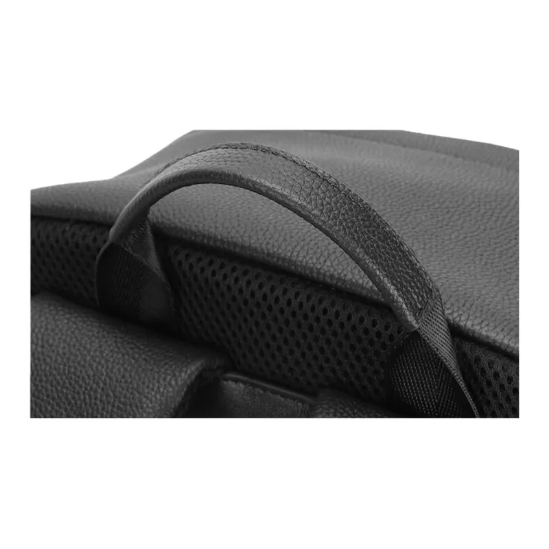 PIERRE CARDIN Top Grain Cow Leather Backpack Laptop Backpack Tubas Men's Black-5