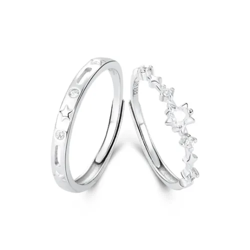 GLOIRE S999 Fine Silver Rings Unisex Gentle Elegant Niche Design Advanced Touch Romantic Date Versatile Commute Style