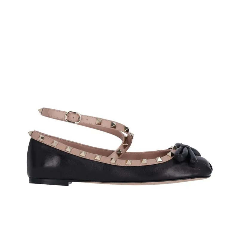Valentino Country Collection Casual Single Shoes Women's Black-1