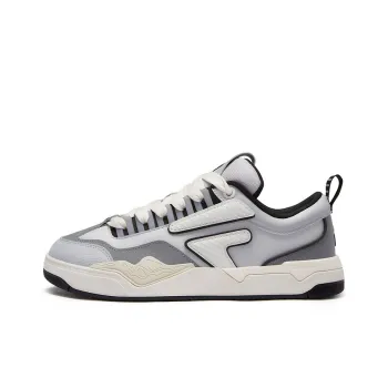 FILA FUSION Nollie Pig Leap Shoes Slip Resistant Low Top Skateboard Shoes Men's Lunar Rock Gray Dove Gray