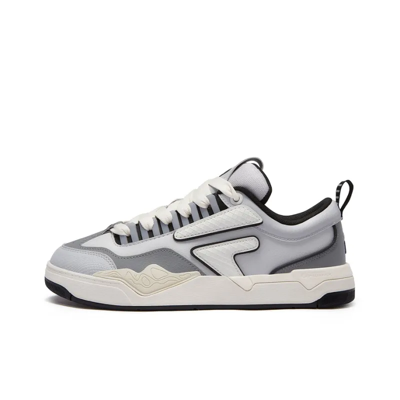 FILA FUSION Nollie Pig Leap Shoes Slip Resistant Low Top Skateboard Shoes Men's Lunar Rock Gray Dove Gray-0