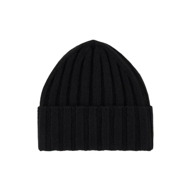 EMPORIO ARMANI Pure Cashmere Ribbed Beanie-1