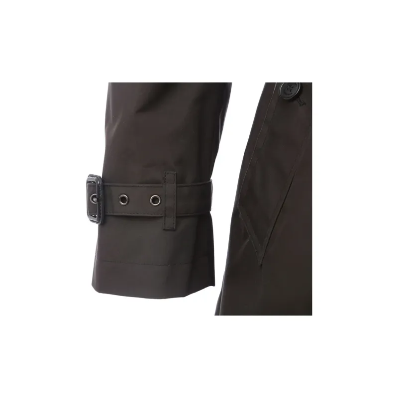 Burberry Trench Coats Men Black Gray Color-4
