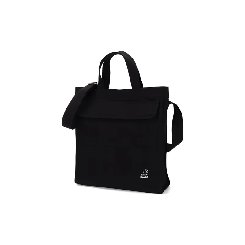 KANGOL Canvas Canvas Bag Tote Bag Shopping Bag Shoulder Bag Crossbody Bag Handbag Regular Unisex Black-1