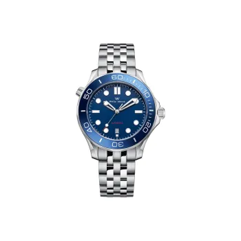 Welly Merck Automatic Mechanical Movement Stainless Steel Watchband Men's Watches Blue Dial