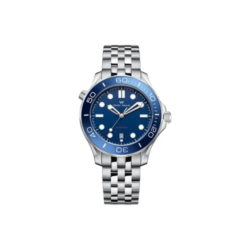 Welly Merck Automatic Mechanical Movement Stainless Steel Watchband Men's Watches Blue Dial