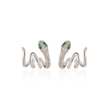 KING OF BLING 925 Sterling Silver Pin, Alloy, Zircon Stud Earrings Unisex