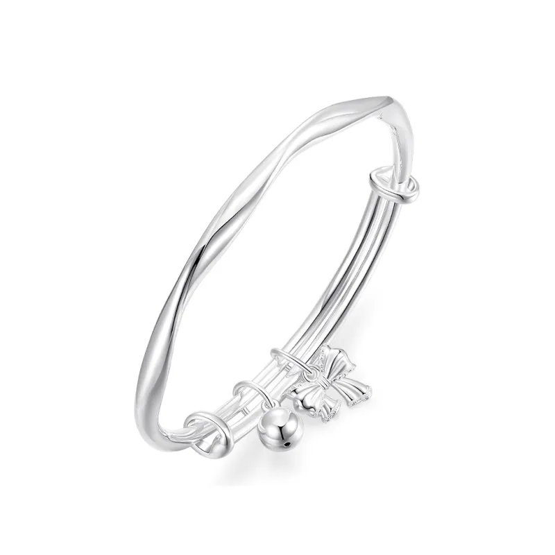 KADER Moebius Series 999 Fine Silver Bangles Women's Silver-0