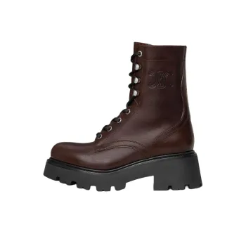 CELINE Triomphe Ankle Boots 4.5cm Women's Brown
