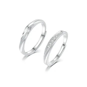 LUCA S999 Pure Rings Unisex Silver white Gift Box