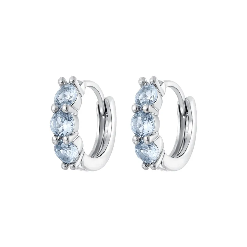 MISS XIA JWY S925 Sterling Silver Needle Earrings Women's-7