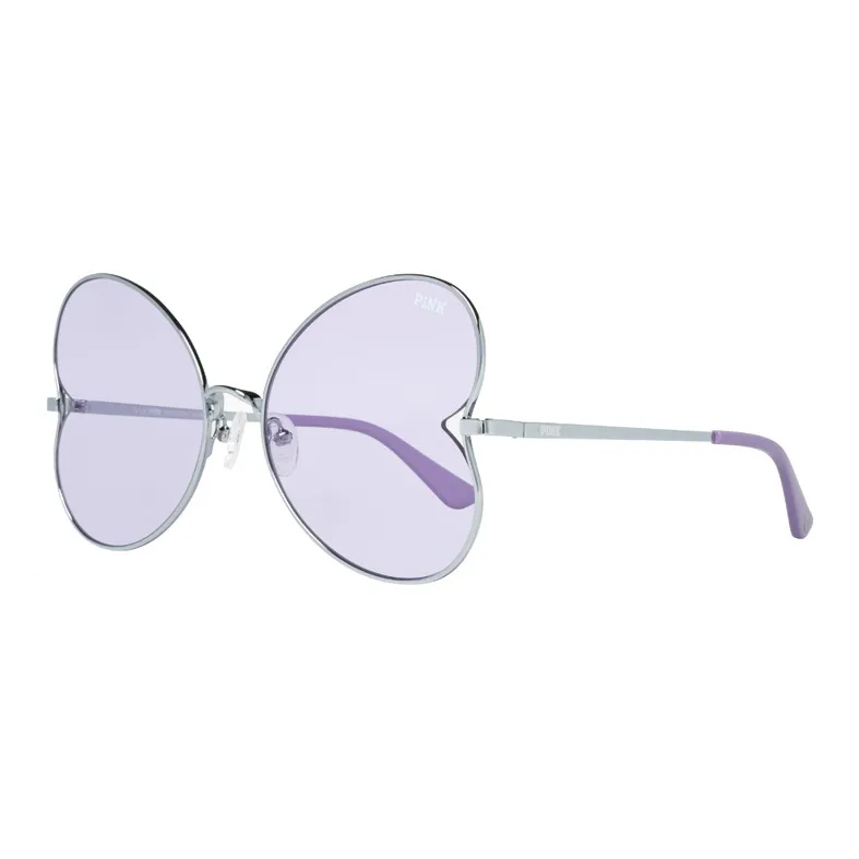 Victoria's Secret Metal Irregular Shape Sunglasses Women's Silver-0