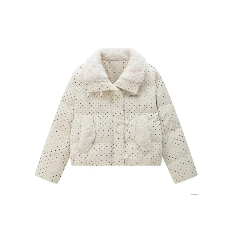 CPAURA Puffer Jacket Women's Polka Dot Coats-1