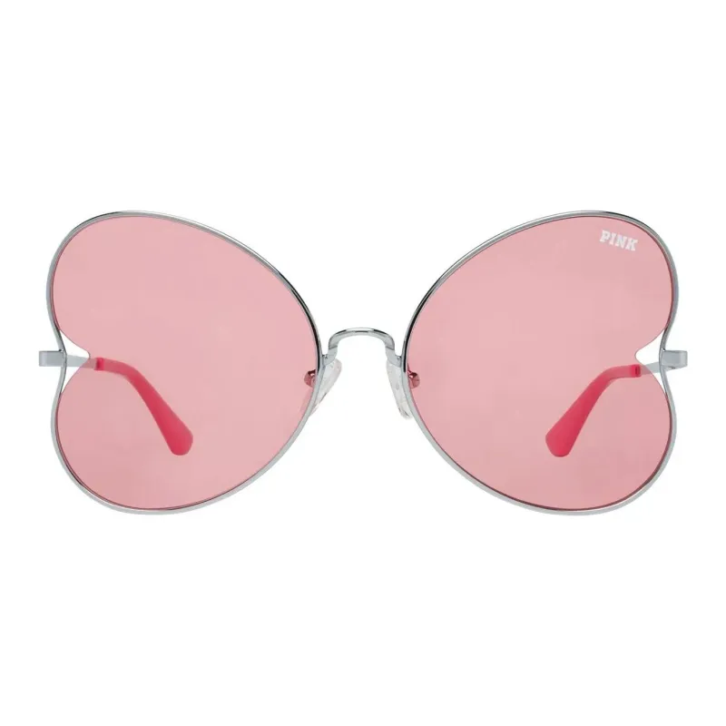 Victoria's Secret Metal Irregular Shape Sunglasses Women's Silver-1