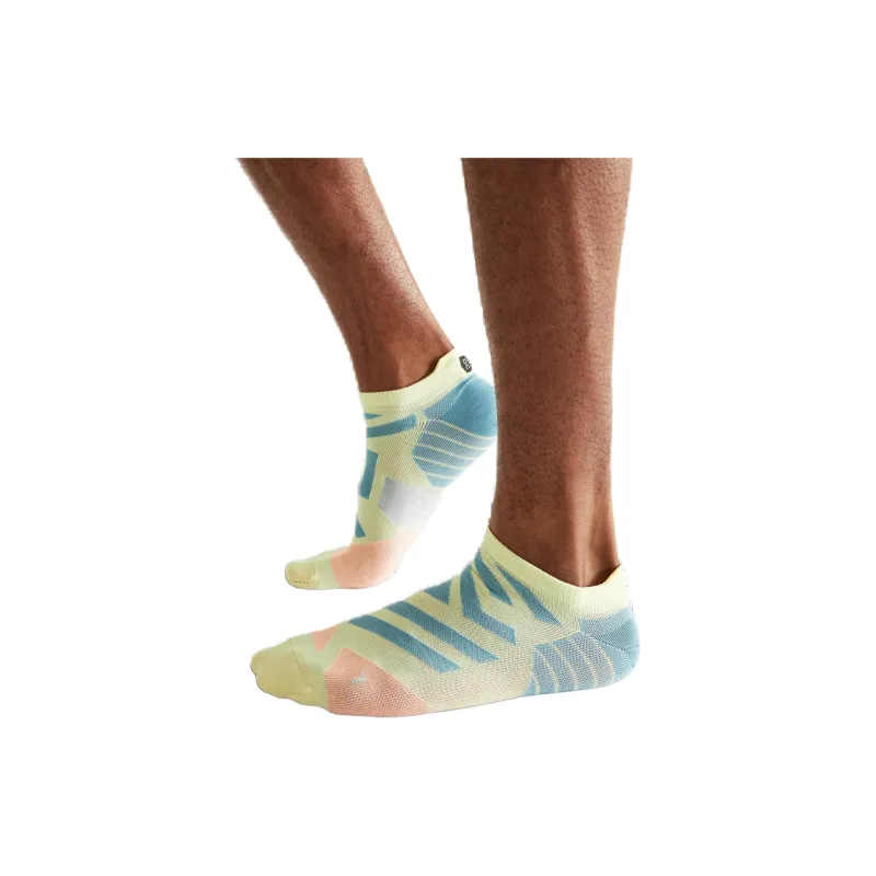 On Performance Low Sock Ankle Socks Men's 1 Pack Grass Yellow/Rose Pink-1