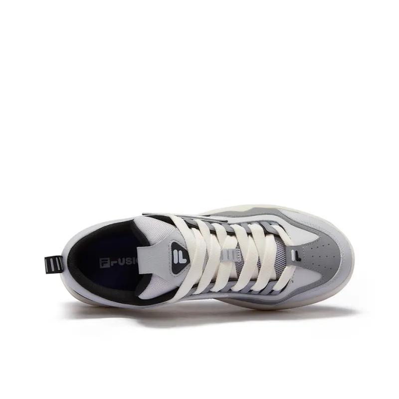 FILA FUSION Nollie Pig Leap Shoes Slip Resistant Low Top Skateboard Shoes Men's Lunar Rock Gray Dove Gray-2