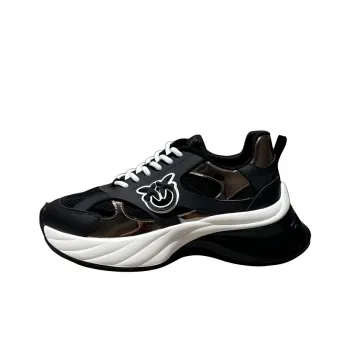 PINKO Logo Patch Round Toe Sneakers Women's