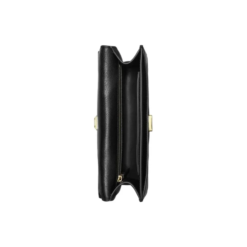 TORY BURCH Fleming Leather Crossbody Bag, Shoulder Bag Trumpets Women's Black-2