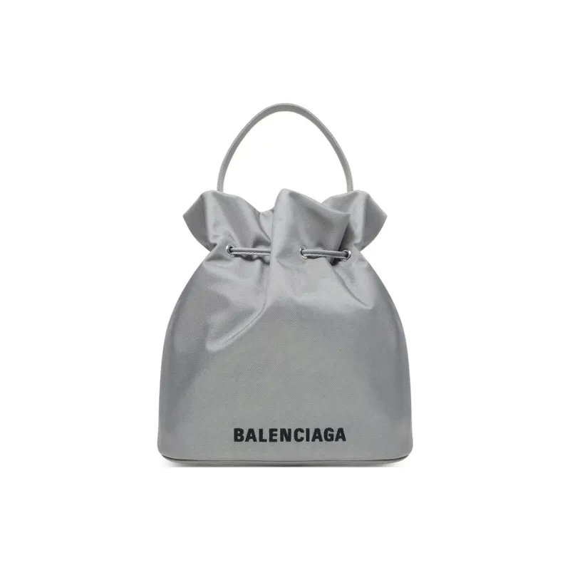 Balenciaga WHEEL Polyamide Bucket Bags Shoulder Bag Crossbody Bag Handbag Small Size Women's Gray-0