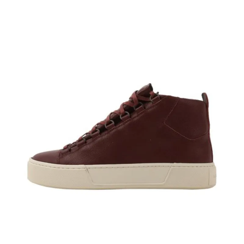 Balenciaga Arena High Top Skateboard Shoes Men's Red Brown-0