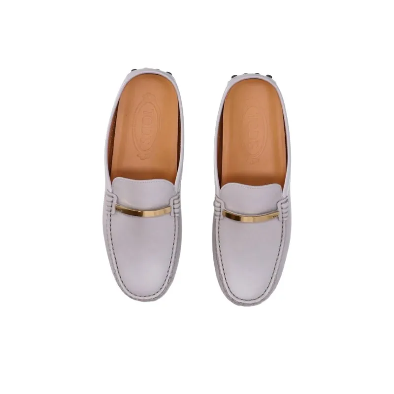 TOD'S Gommino Wrap toe Slippers Women's Gray-3