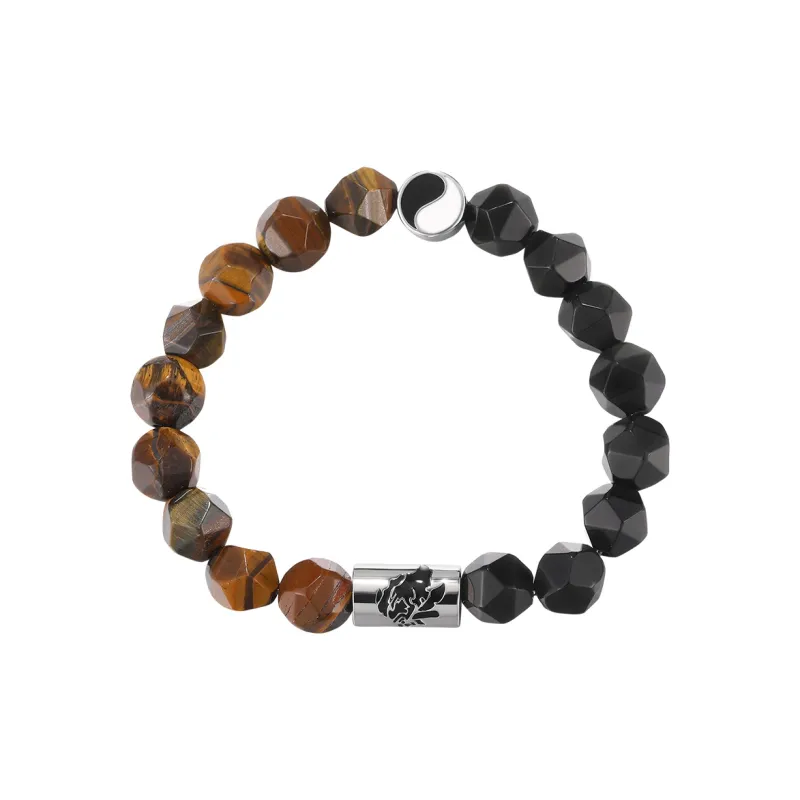 Clect Tiger's Eye Stone Bracelets Men's-0