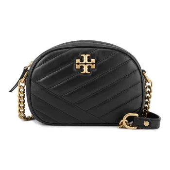 TORY BURCH Kira Sheepskin Camera Bags Shoulder Bag Crossbody Bag Women's Black Gold
