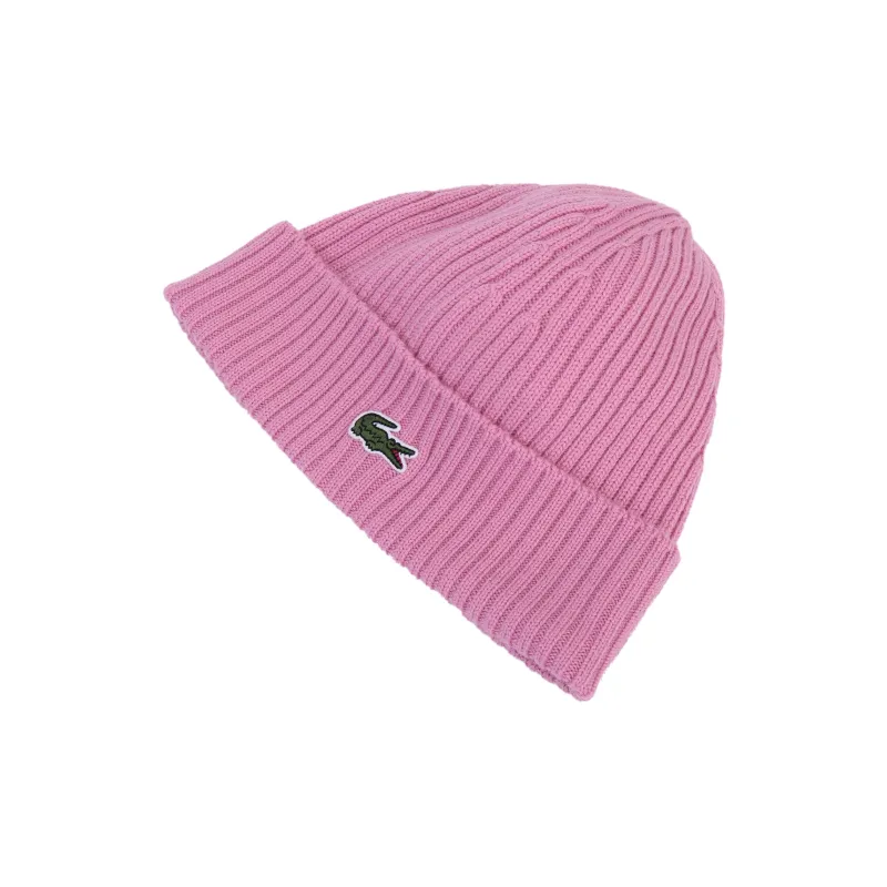 LACOSTE Wool Beanies Unisex Pink-1