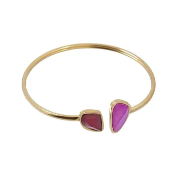 ANARTXY Surgical Steel Acrylic Bangles Women's Purple/Blue