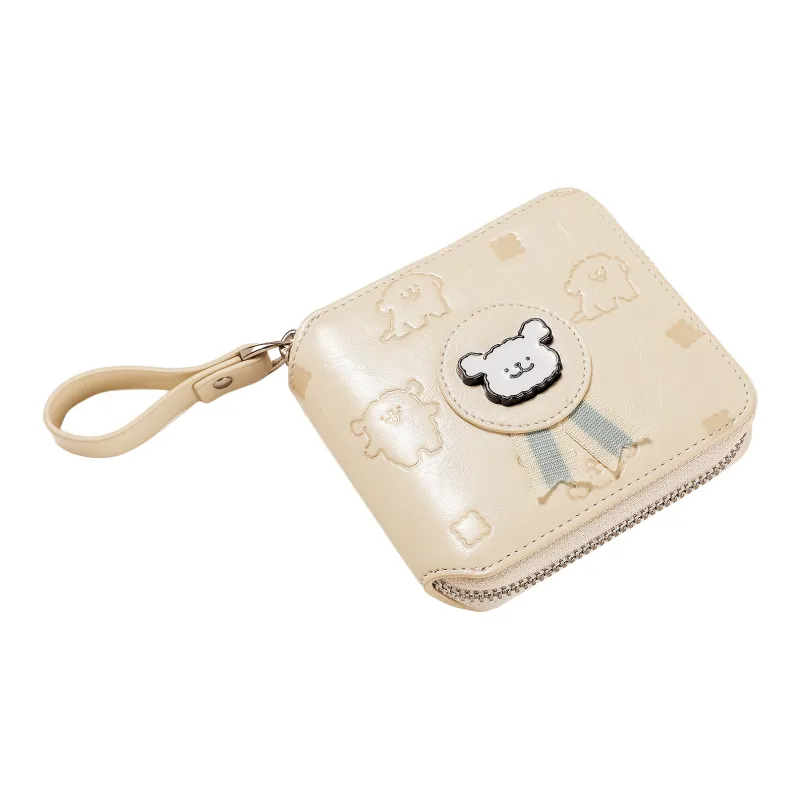 TOUTOU Line Puppy Co branded Model Wallet Synthetic Leather Regular Women's Cream White-1
