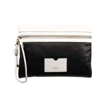 Givenchy Calfskin Clutch Women's Black & White