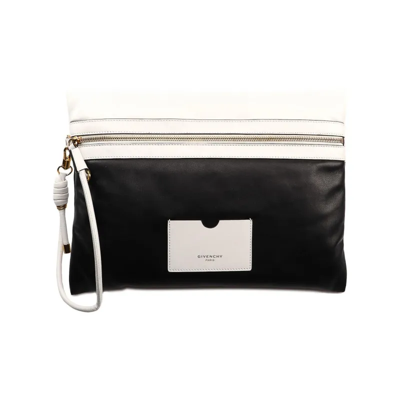 Givenchy Calfskin Clutch Women's Black & White-0