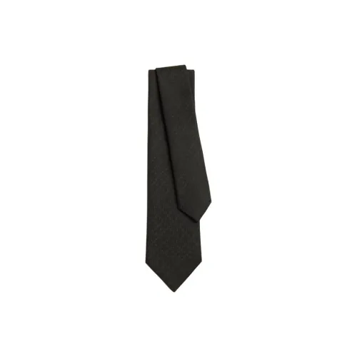 HERMES Mulberry Silk Ties Men's Moss Gray